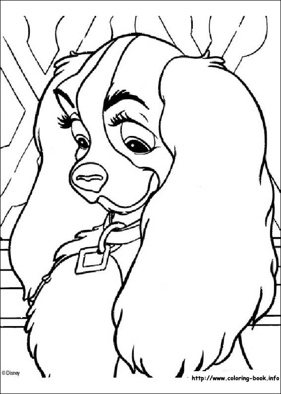 Lady and the Tramp coloring picture